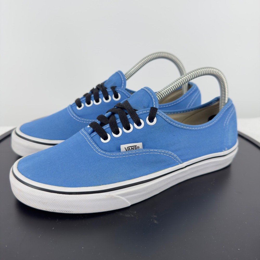 Vans Authentic Blue Canvas Low Top Skate Shoes Mens 7.5 Womens 9